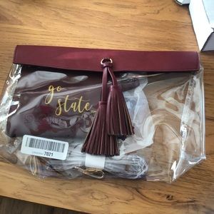 NWT Iowa State Stadium Purse with match wristlet